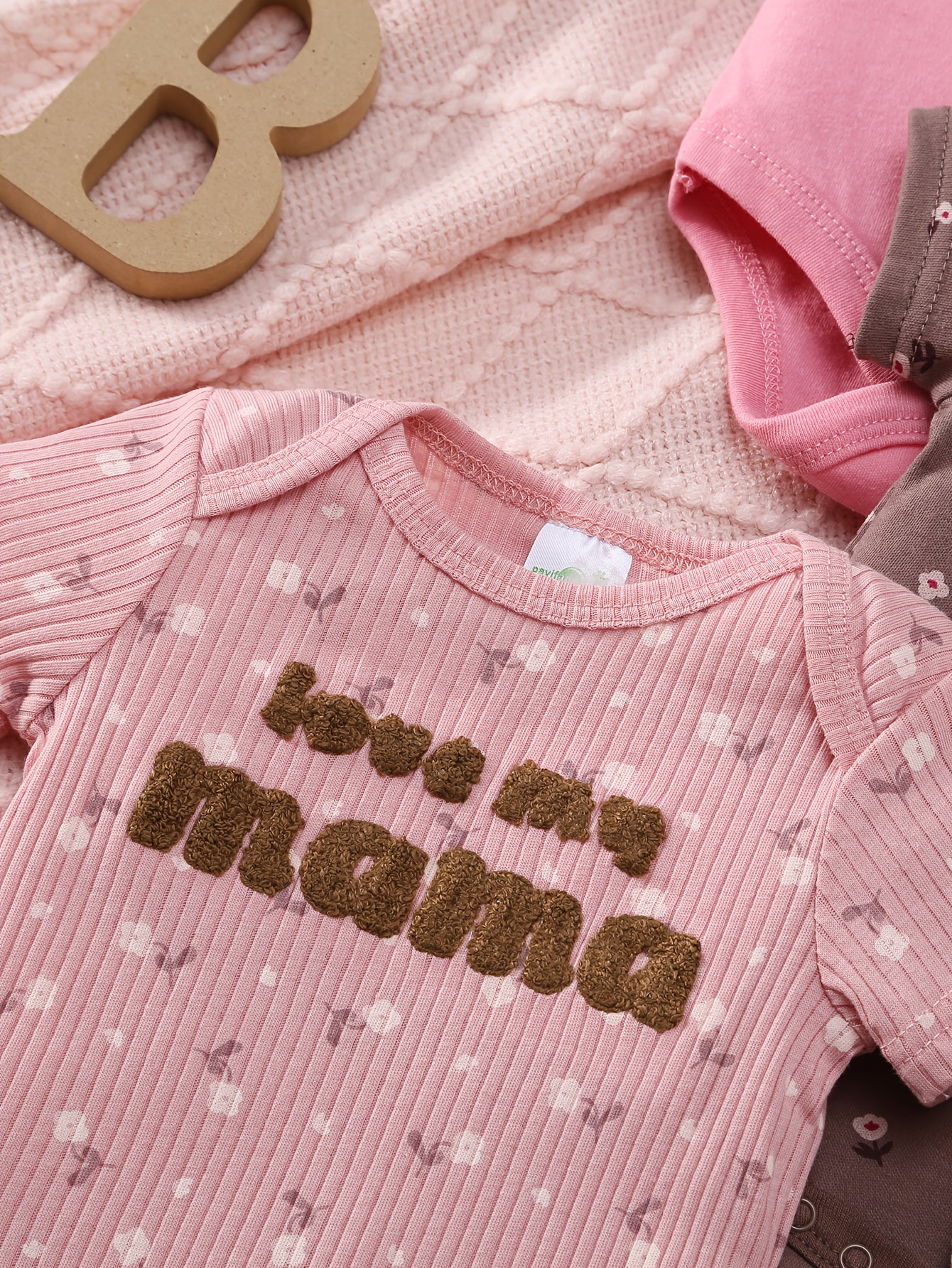 Newborn Short Sleeve Jumpsuit 5 Pack Floral 0 To 9 Months