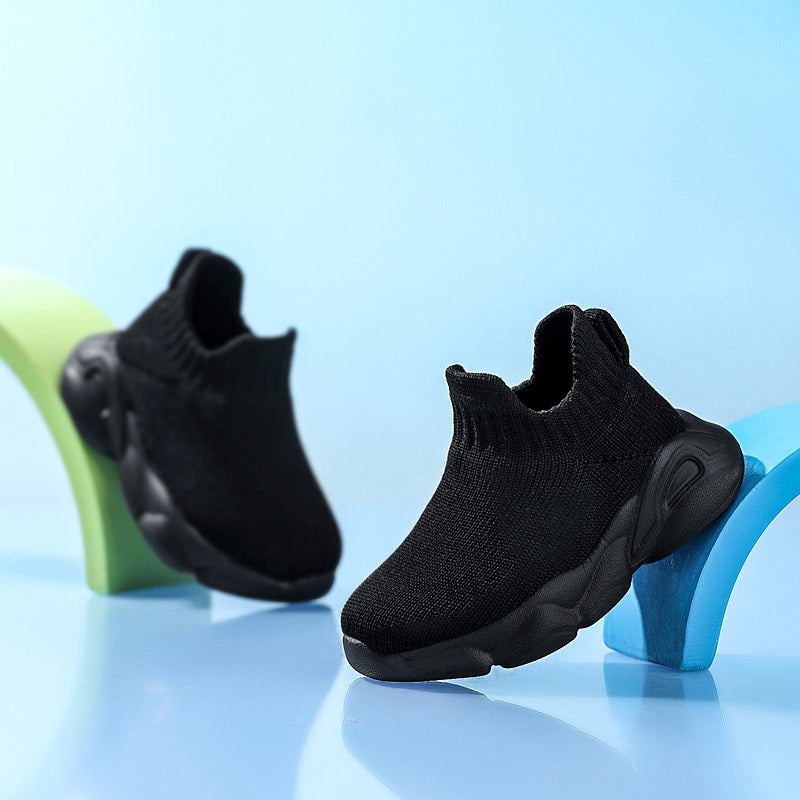 2025 Unisex Youngsters Slip-On Sneakers Lightweight Breathable Fabric All-Season Shoes