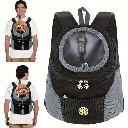 Breathable Mesh Dog Backpack With Adjustable Straps And Belt