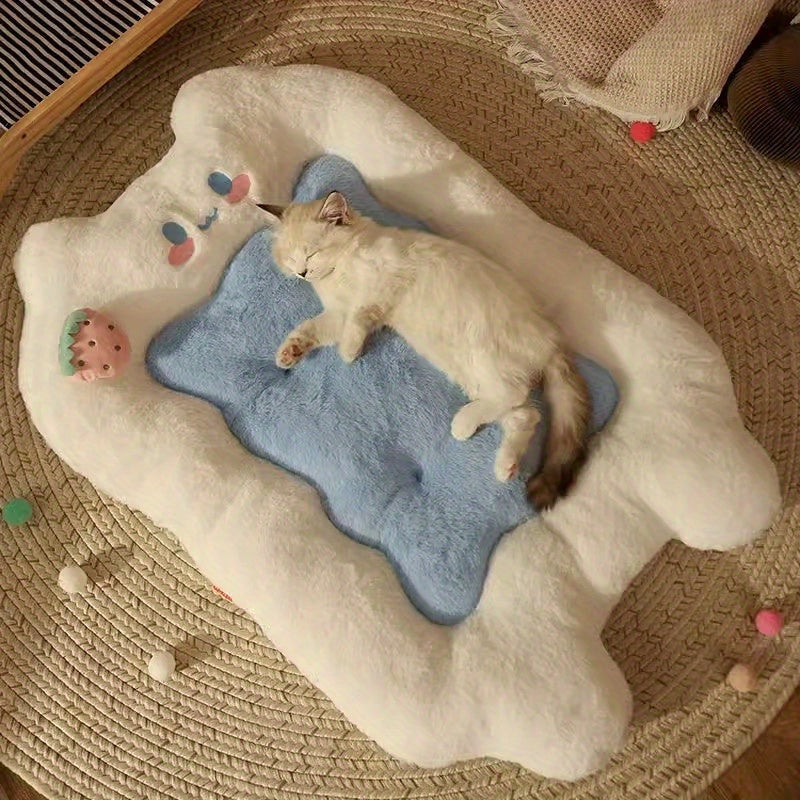 Cozy Cat Bed Nest Pillow Winter Warm Pet Pad for Cats and Small Dogs