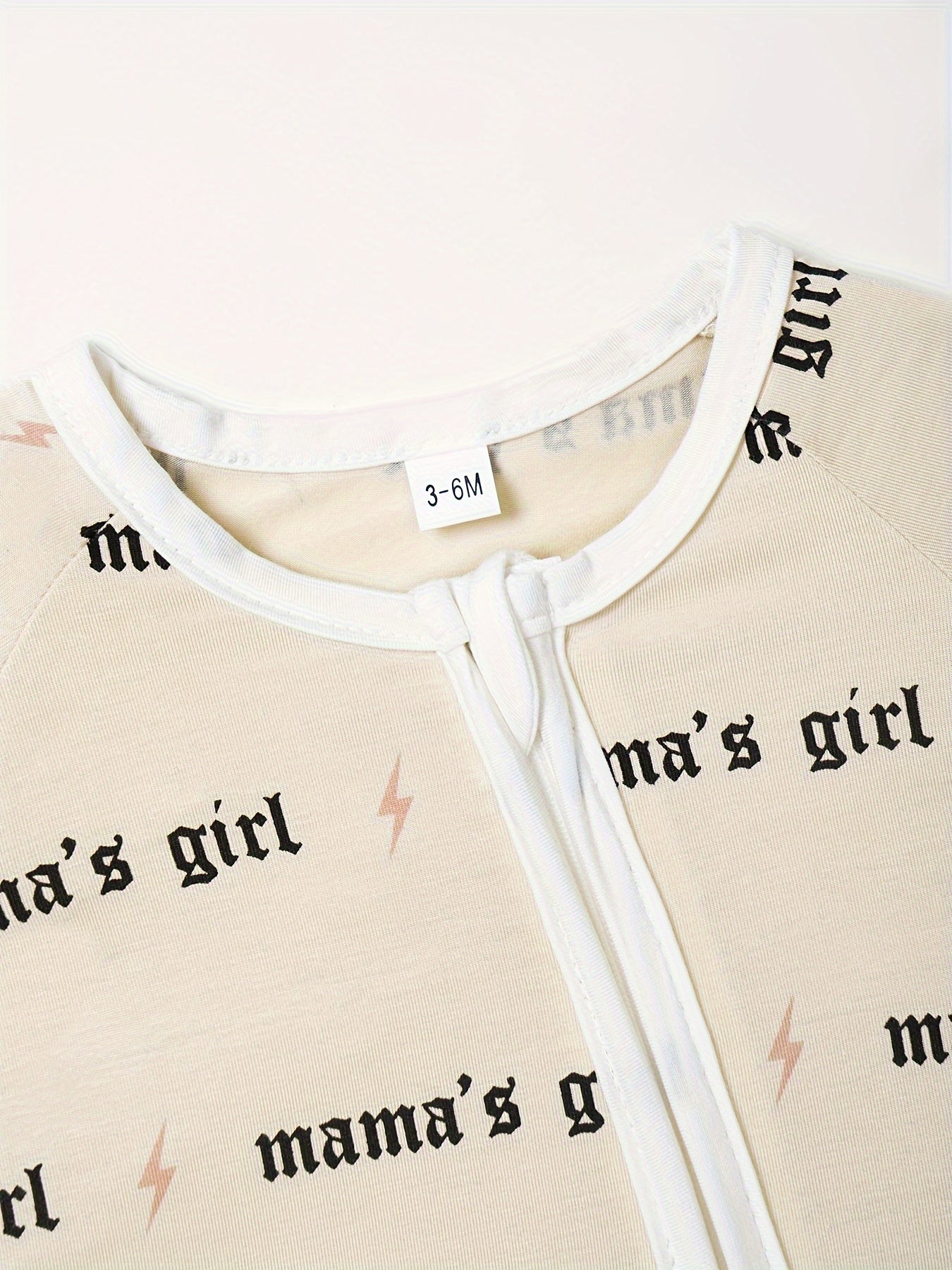 [Bamboo Casual Romper] Bamboo Fiber Long Sleeve Full Print Casual Romper, Baby's MAMA'S GIRL | Toddler & Infant Girl's Footie