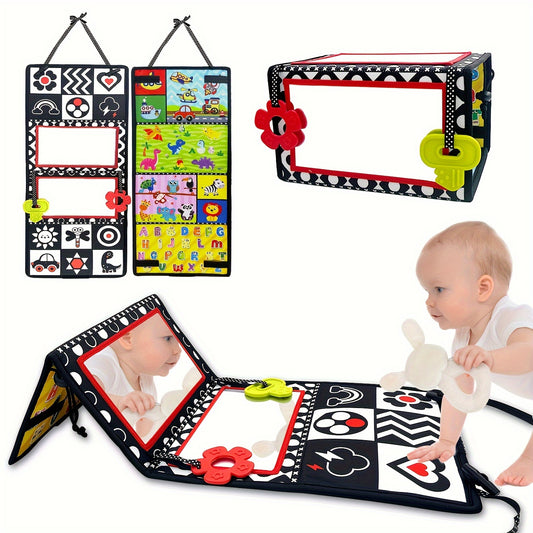 Youngsters Lying Mirror Early Learning Sensory Stimulation Safe Foldable Cognitive Toy
