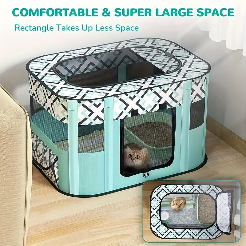 Versatile Large Portable Pet Playpen With Storage Bag For Dogs Cats And Small Animals