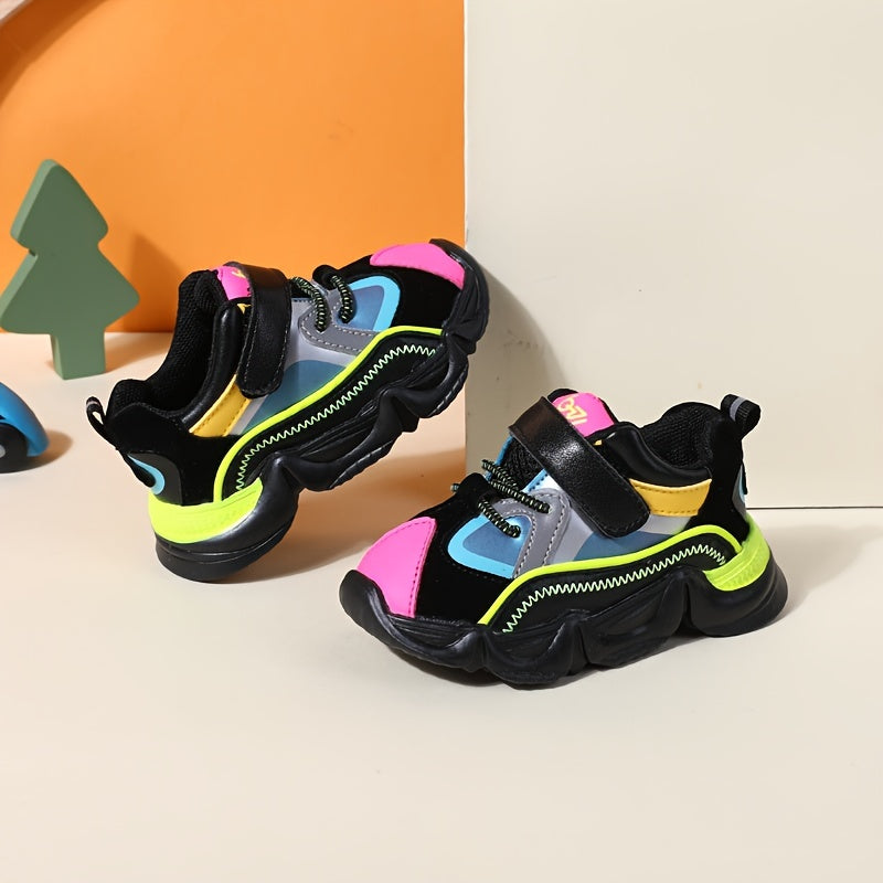 Stylish & Comfy Baby Boys' Low Top Sneakers - Lightweight Anti-Slip With Hook & Loop Fastener For Outdoor Activities!