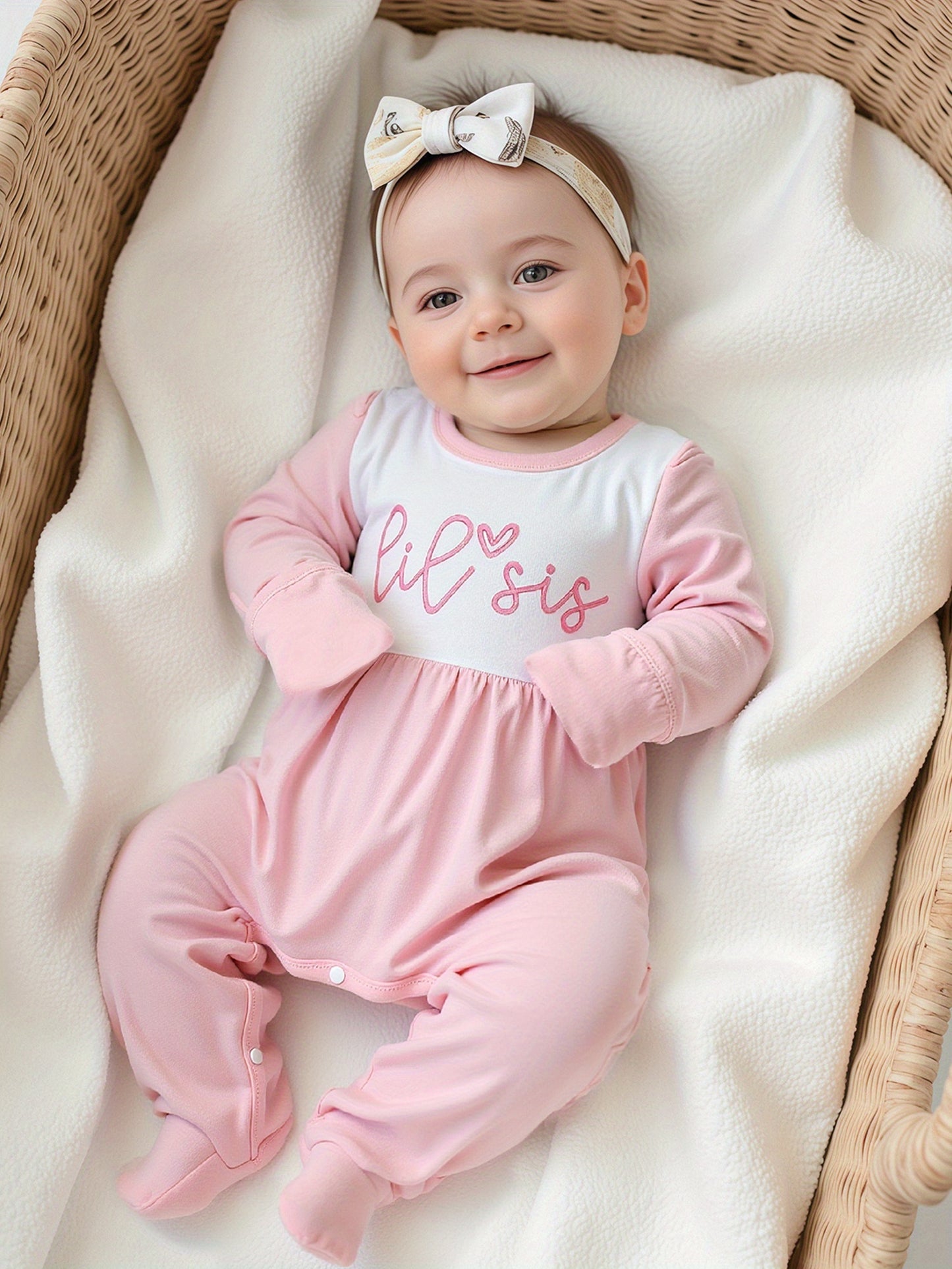 Newborn Baby Girl Long Sleeve Romper Cozy Fall Jumpsuit