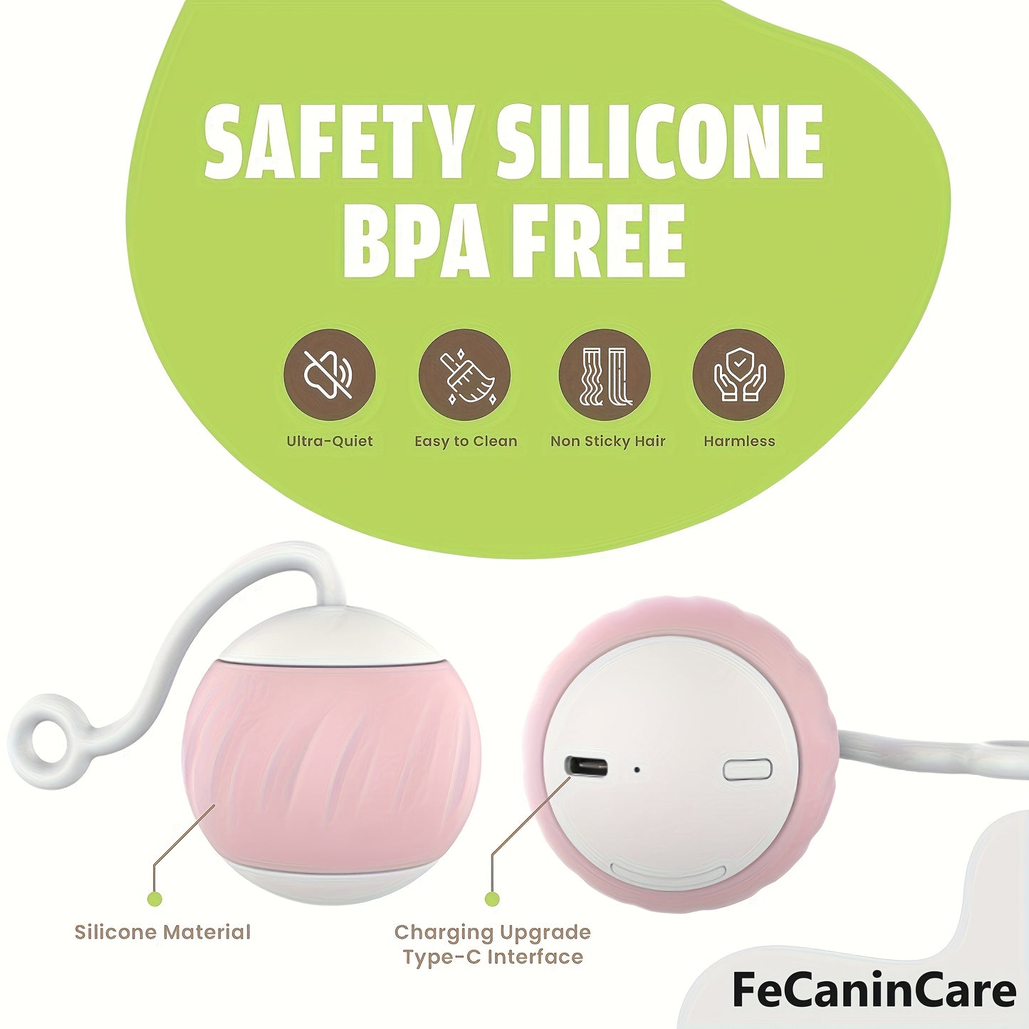 Interactive Motion Activated Electric Cat Toy Ball with RGB Lighting and Dual Speeds