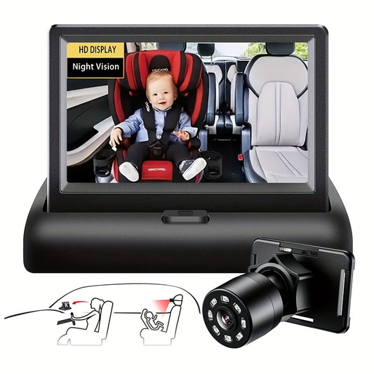 4.3 Inch HD Baby Car Mirror Camera Monitor for Safe Rear Seat Viewing and Easy Installation