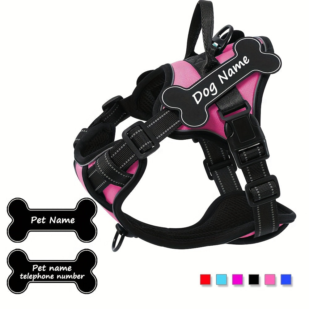 Personalized Dog Harness NO PULL Breathable Pet Harness Vest With Lovely Custom Patch Harness For Small Medium Large Dogs