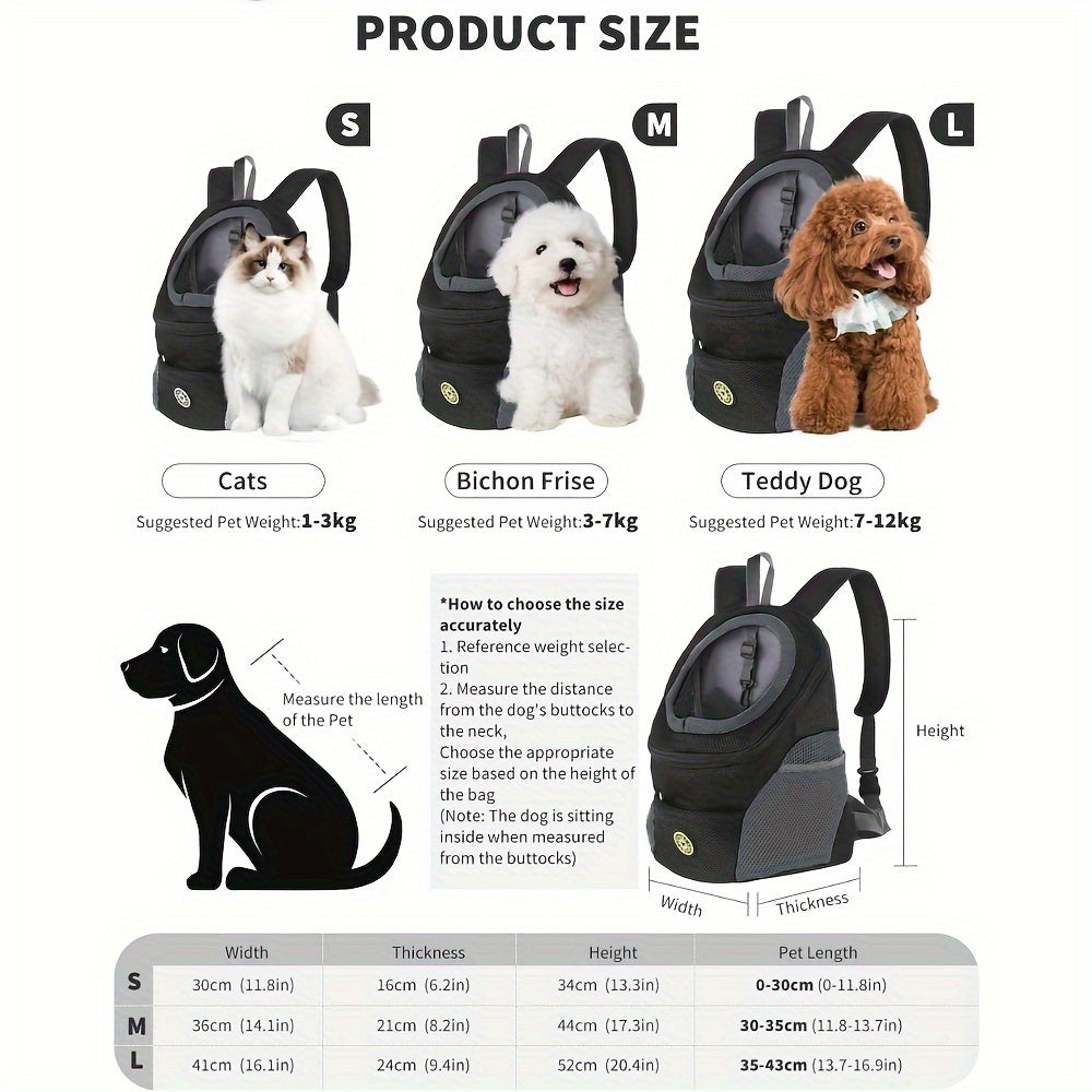 Breathable Mesh Dog Backpack With Adjustable Straps And Belt