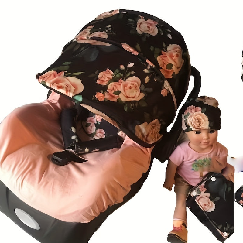 9 Piece Soft Breathable Cartoon Car Seat Cover Set with Multi-Purpose Accessories