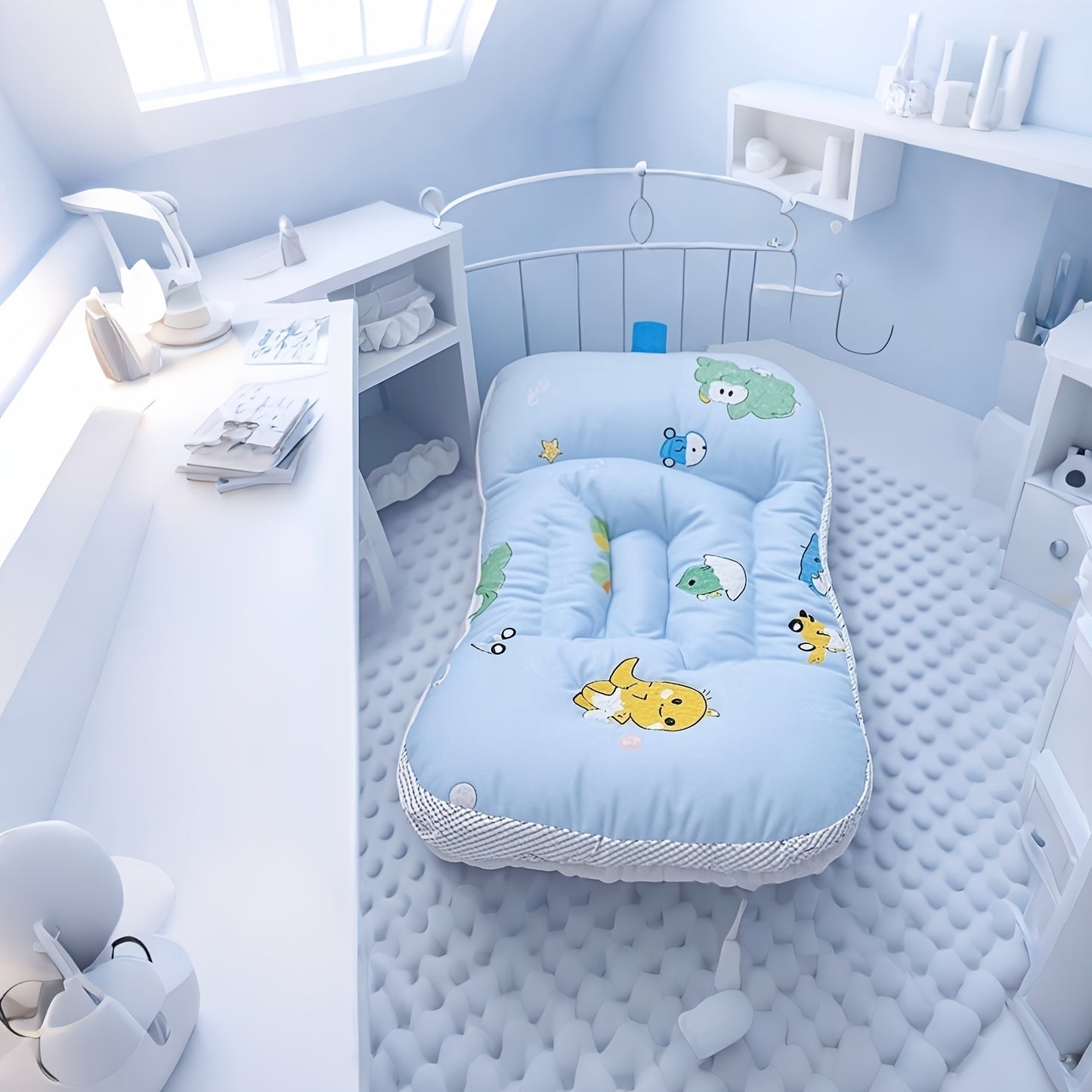 This Children's Pillow, Baby Pillow, And Toddler Pillow Are Made Of Natural Breathable Materials That Fit The Curve Of The Cervical Spine. The Partitioned Support Design Is Soft And Light Beige Friendly, Protecting Children's