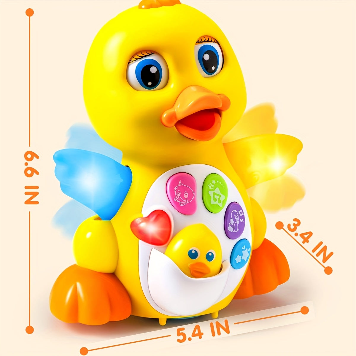 Musical Duck Toy For Toddlers With Lights And Sounds Dancing Walking Learning Fun