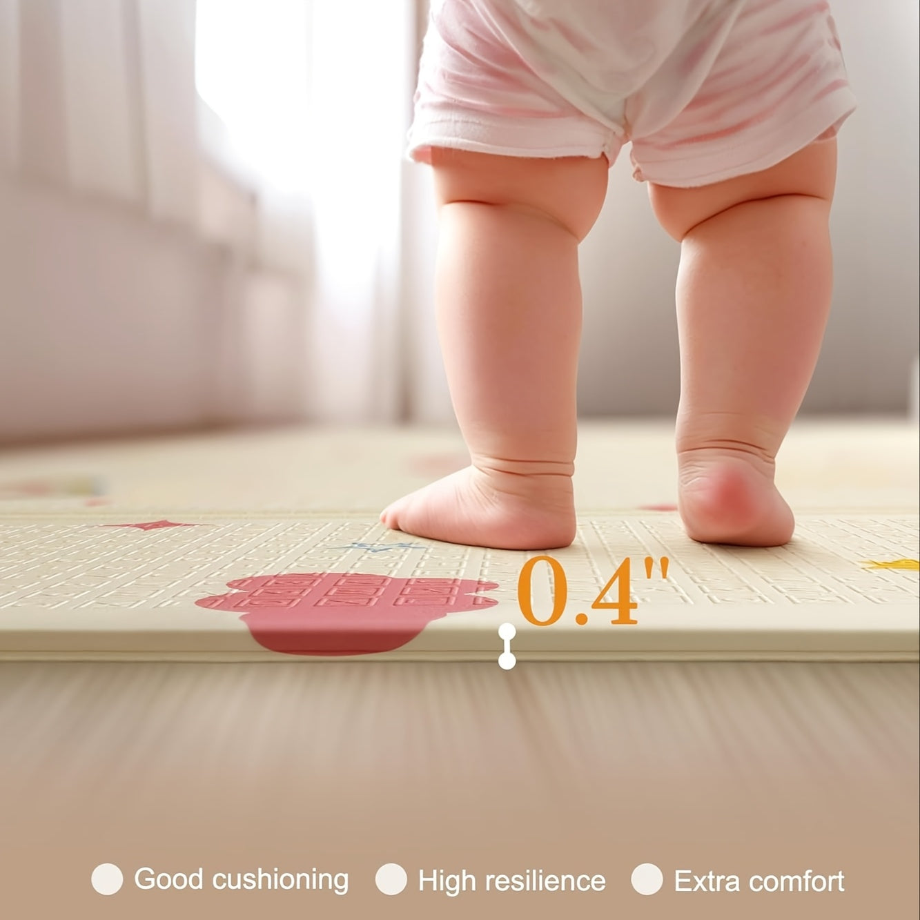 Extra Large Reversible ABC Padded Play Mat for Infants and Toddlers Waterproof Foam Mat