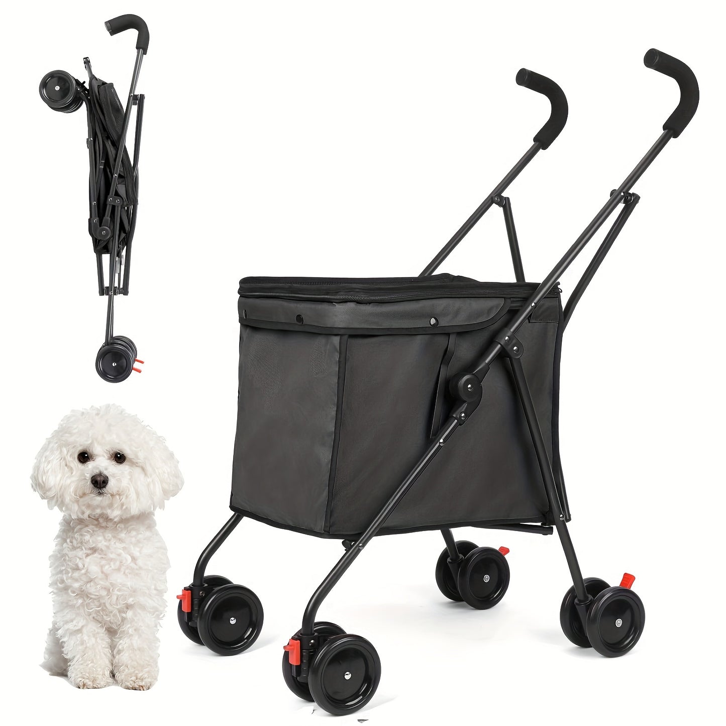 Multi-functional Folding Portable Portable Cart, Small Pet Cart, Cat, Dog & Animal Cart, Family Shopping Cart, Outdoor Camping Cart