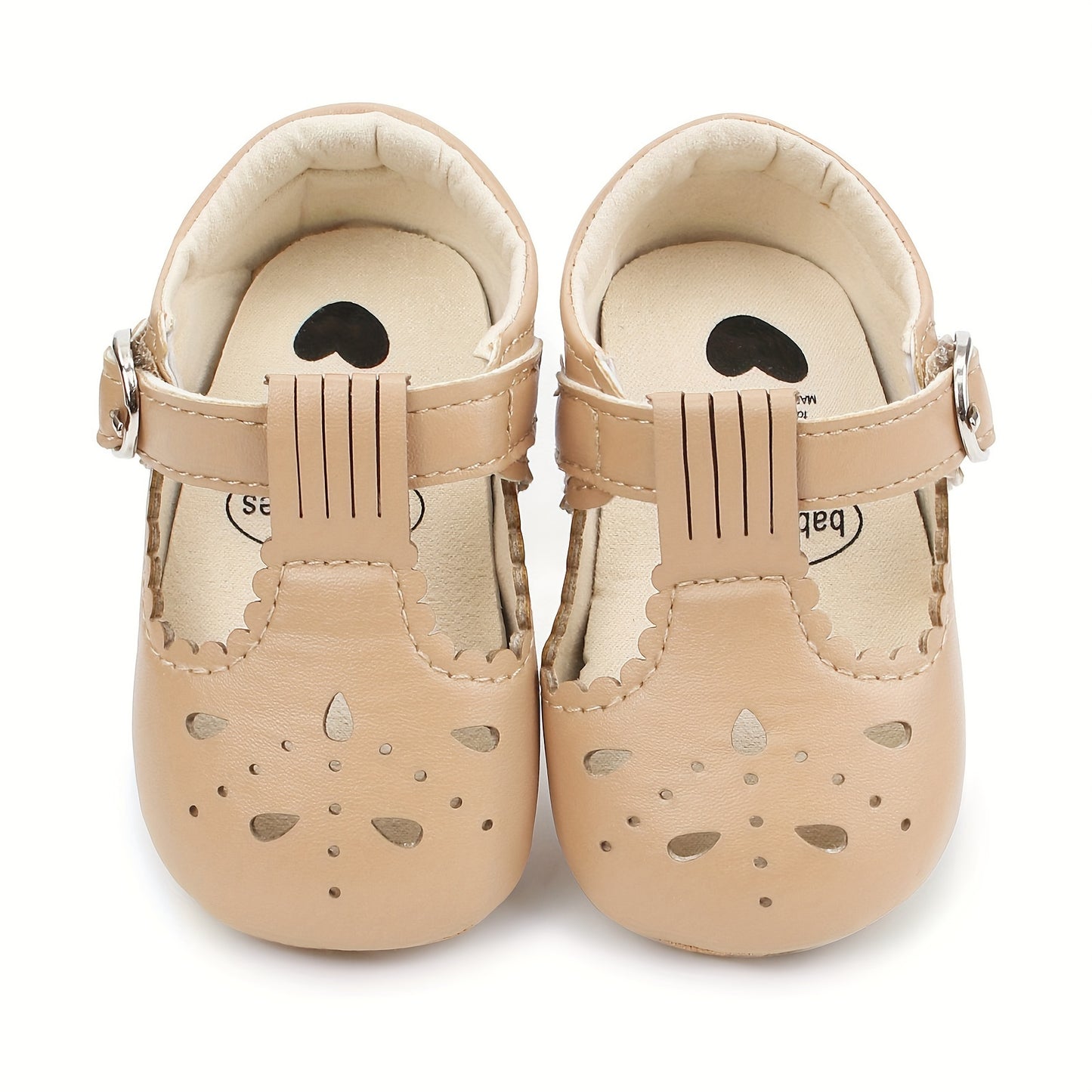 Cute Breathable Mary Jane Shoes For Baby Girls Lightweight Non Slip Soft Sole