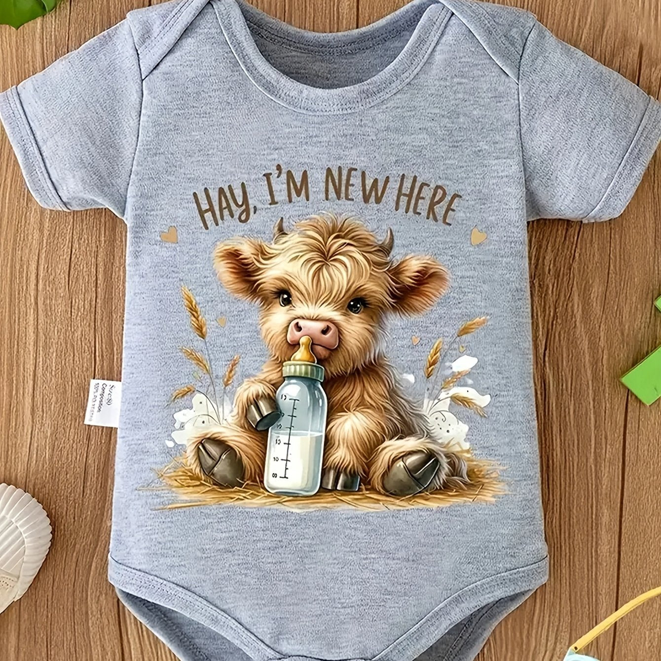 Cute Cartoon Cow Print Baby Jumpsuit Soft Cotton Pregnancy Gift for Outdoor Fun