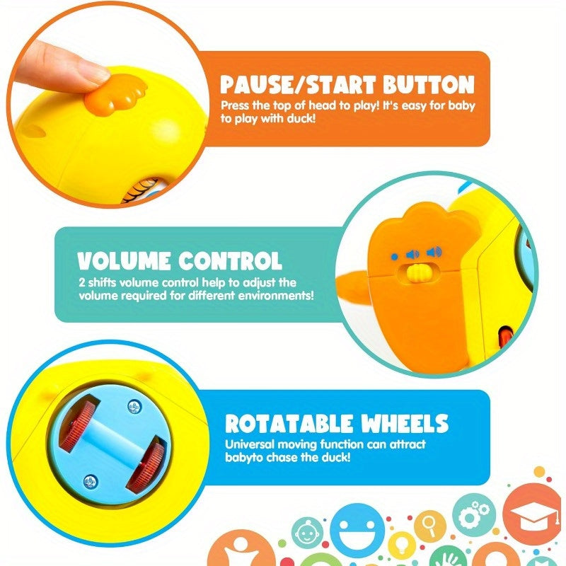 Musical Duck Toy For Toddlers With Lights And Sounds Dancing Walking Learning Fun