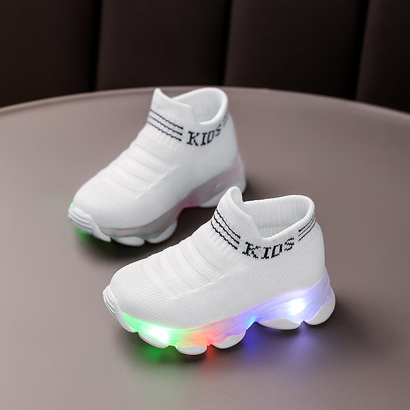 2025 New Fashionable Baby Shoes With Light Glow Lightweight Slip On Walking Shoes