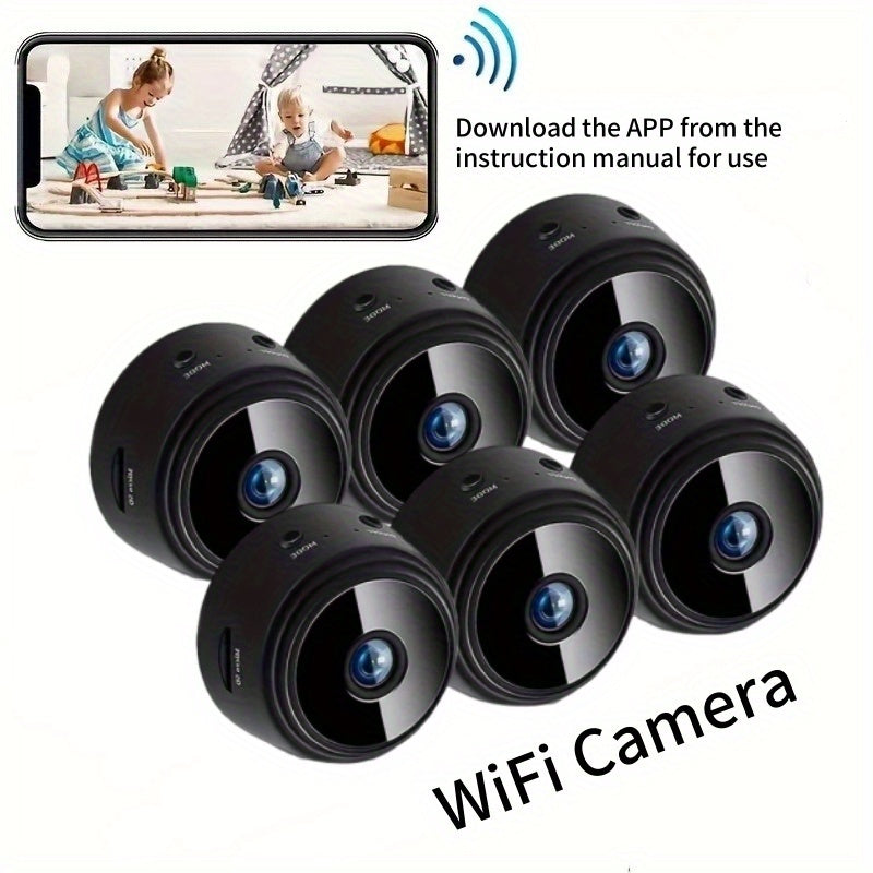 6pcs Wireless Remote Monitoring Cameras 1080P HD Wide Angle Home Security System