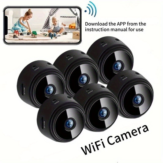 6pcs Wireless Remote Monitoring Cameras 1080P HD Wide Angle Home Security System