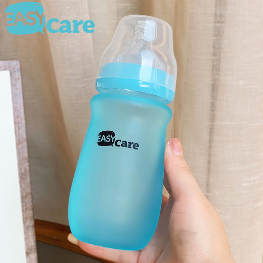 6pcs Easycare Wide Neck Glass Baby Bottles 8.4oz Spill-Proof Sippy Cups for Gifts