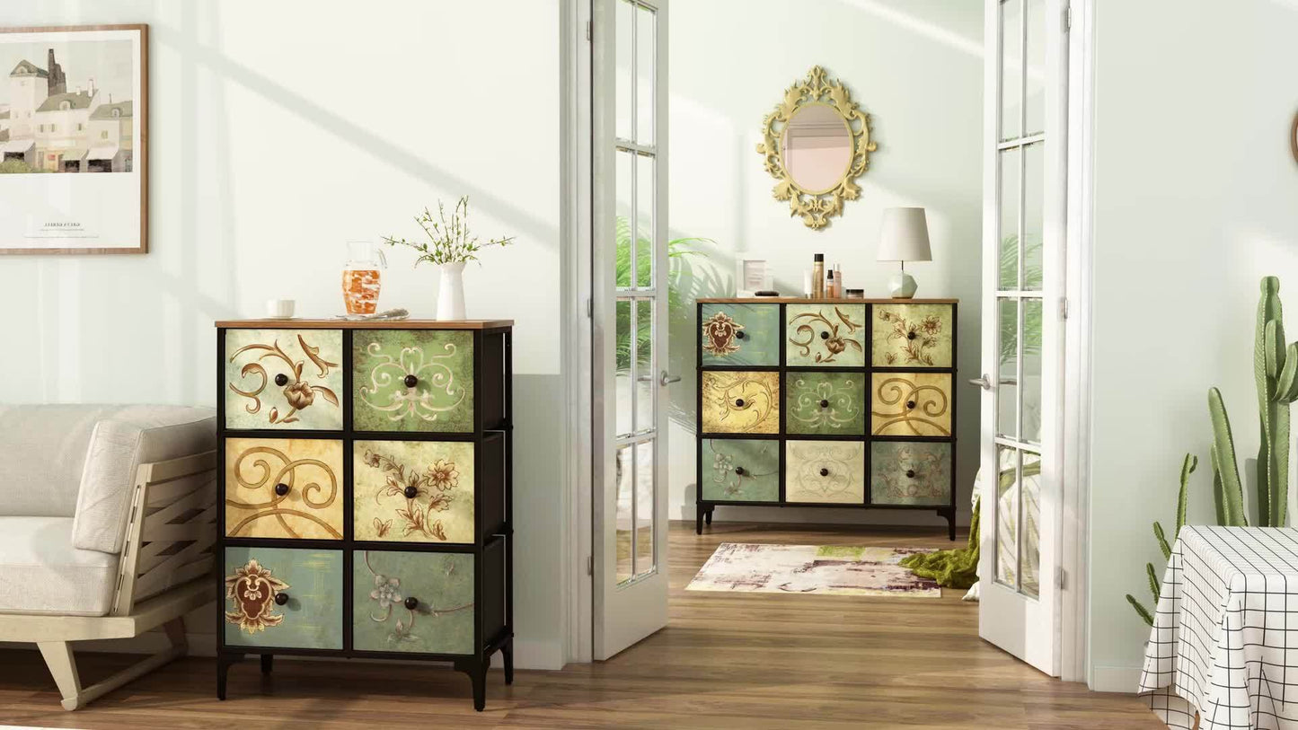 Modern 9 Drawer Dresser for Bedroom and Living Room Stylish Storage Solution