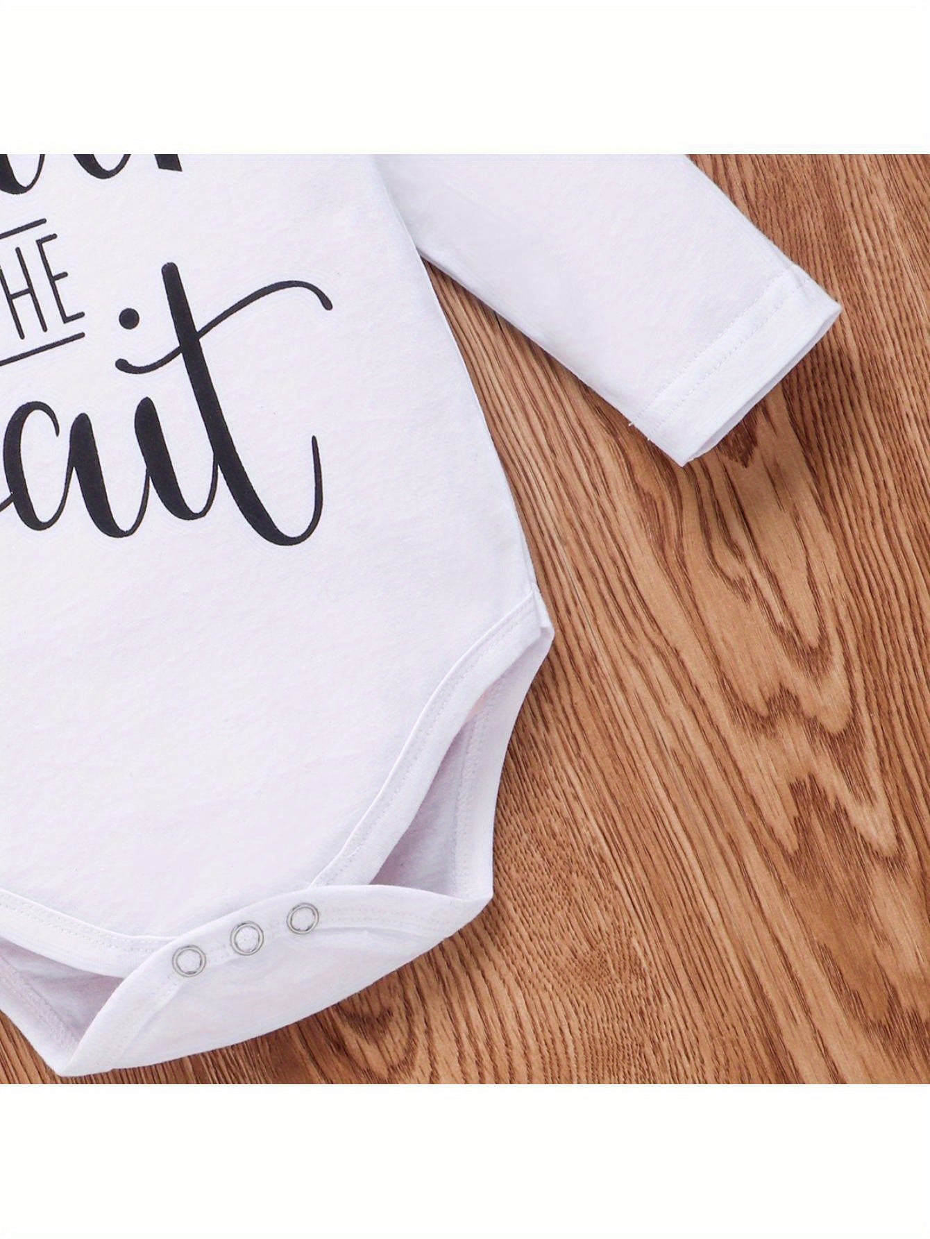 Baby Boys 3pcs Outfit Set Long Sleeve Romper Pants Beanie Hat for Outdoor Fun