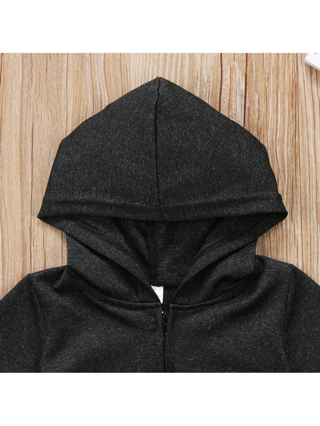 Newborn Baby Romper Jumpsuit, Boy/Girl Warm Zipper Long Sleeve Hooded Clothes, for Outdoor