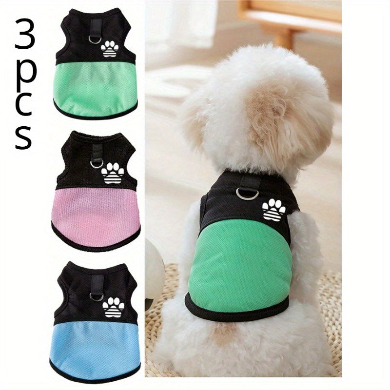 PetStyle Summer Pet Vest Set – Breathable Mesh for Small Cats and Dogs