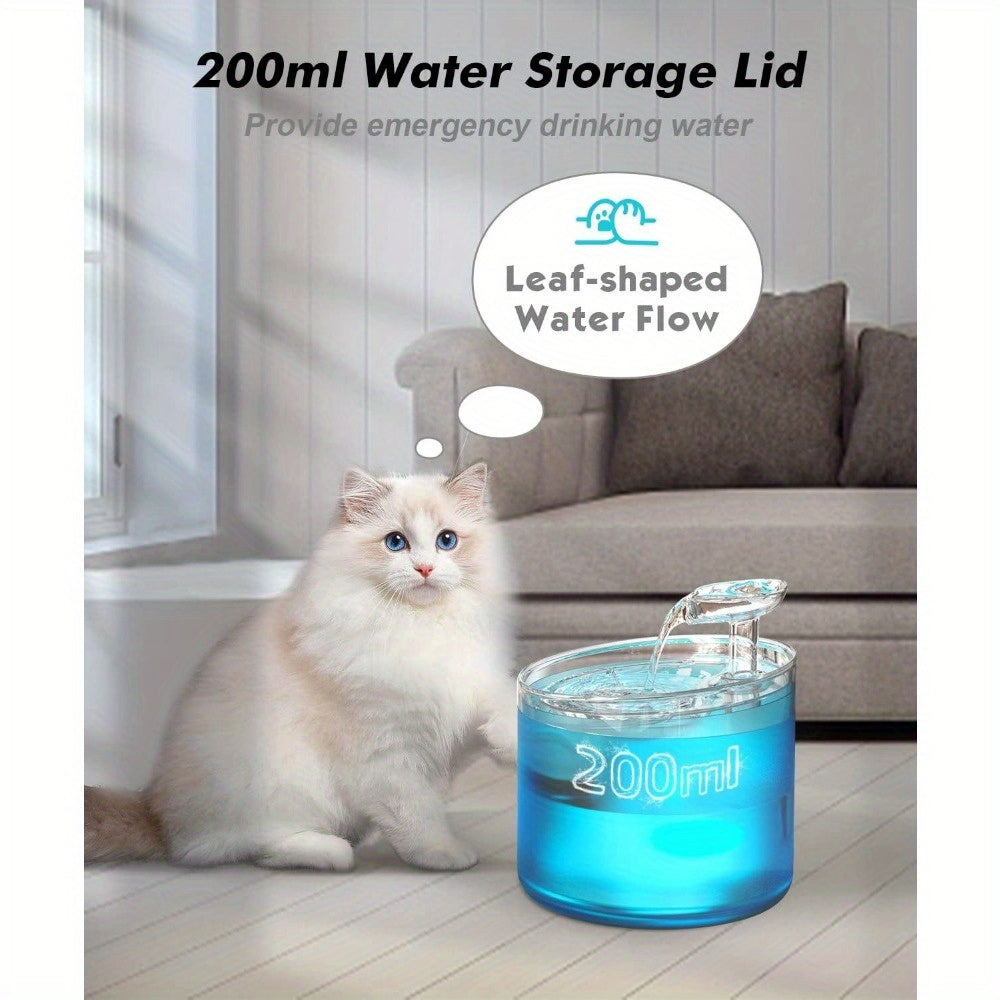 NPET 54oz Automatic Cat Fountain Ultra Silent Water Dispenser with LED Lights