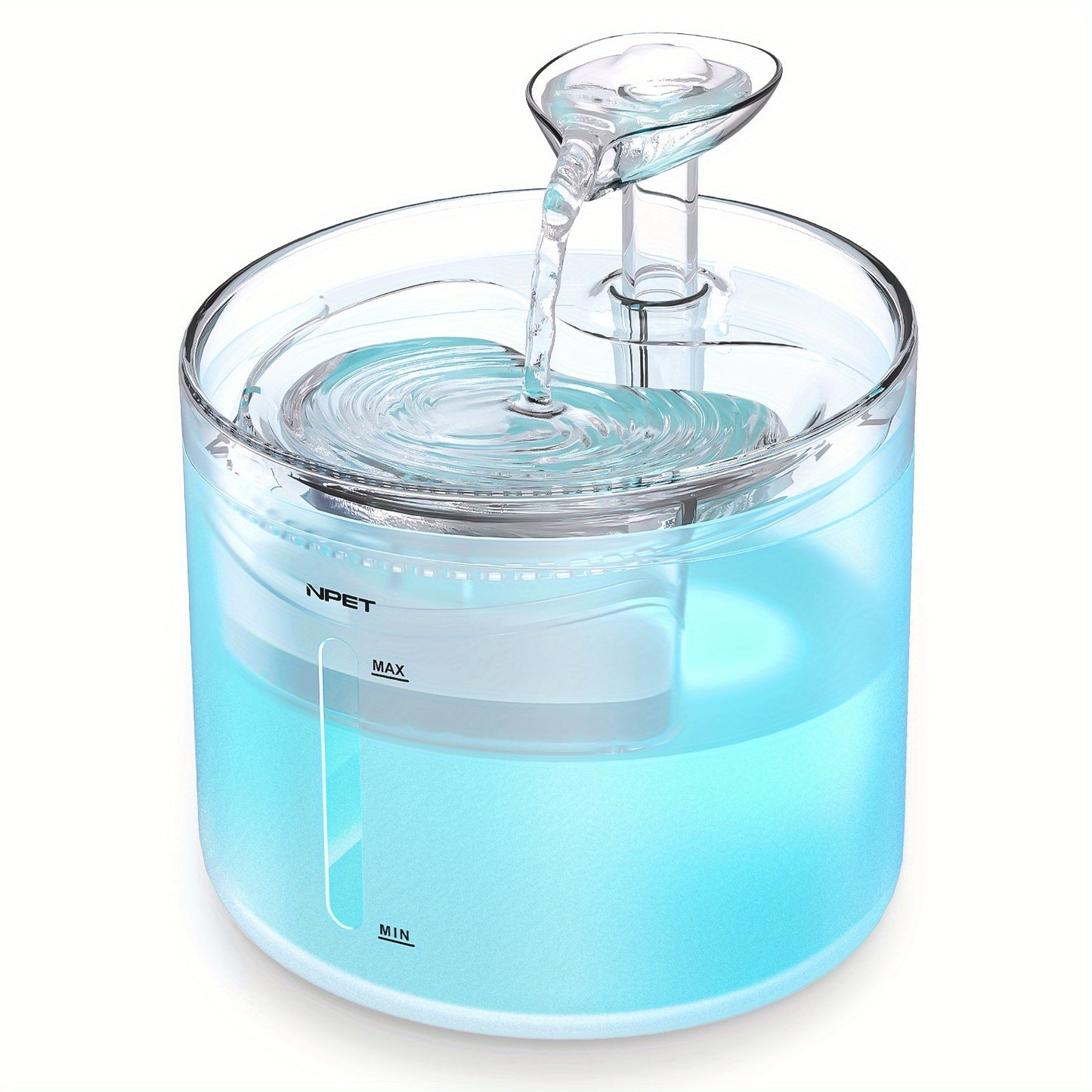 NPET 54oz Automatic Cat Fountain Ultra Silent Water Dispenser with LED Lights