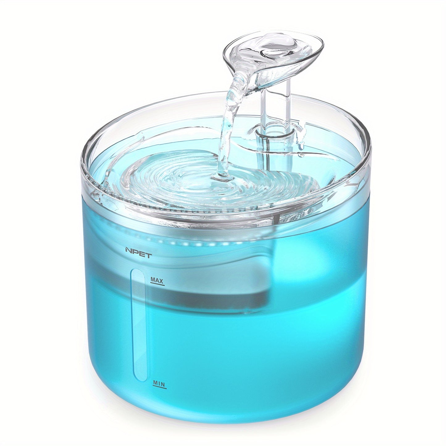 NPET 54oz Automatic Cat Fountain Ultra Silent Water Dispenser with LED Lights