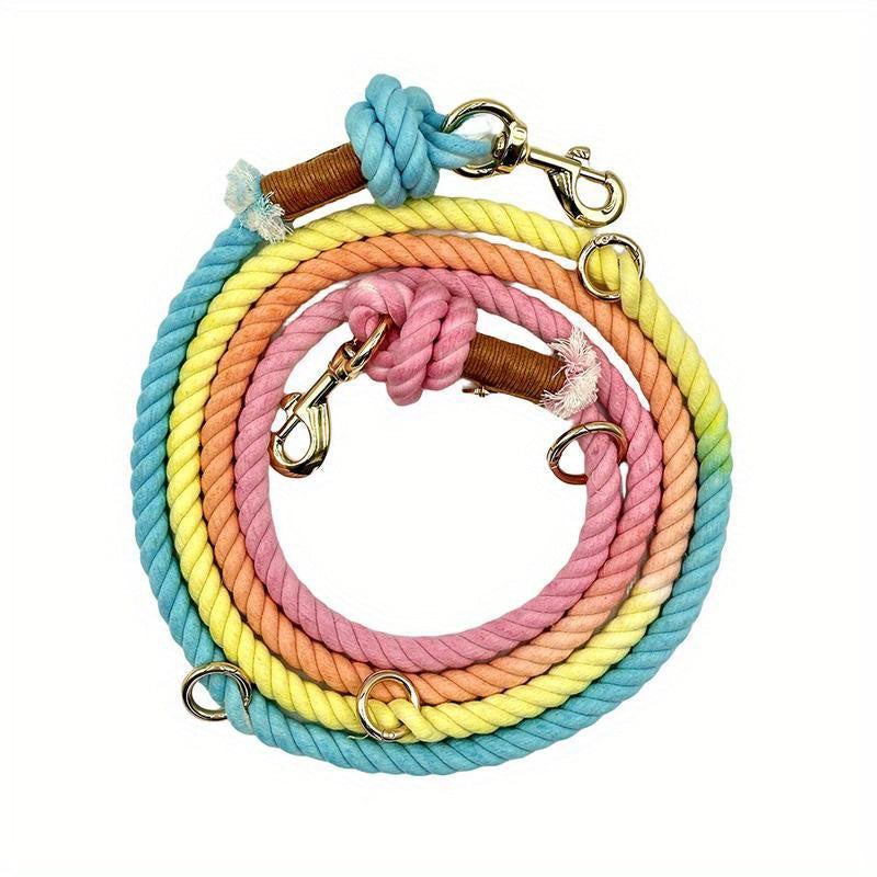 Colorful & Strong 8.55FT Dog Leash Combo | Includes Night Light & Poop Bag Holder for the Ultimate Walk Experience