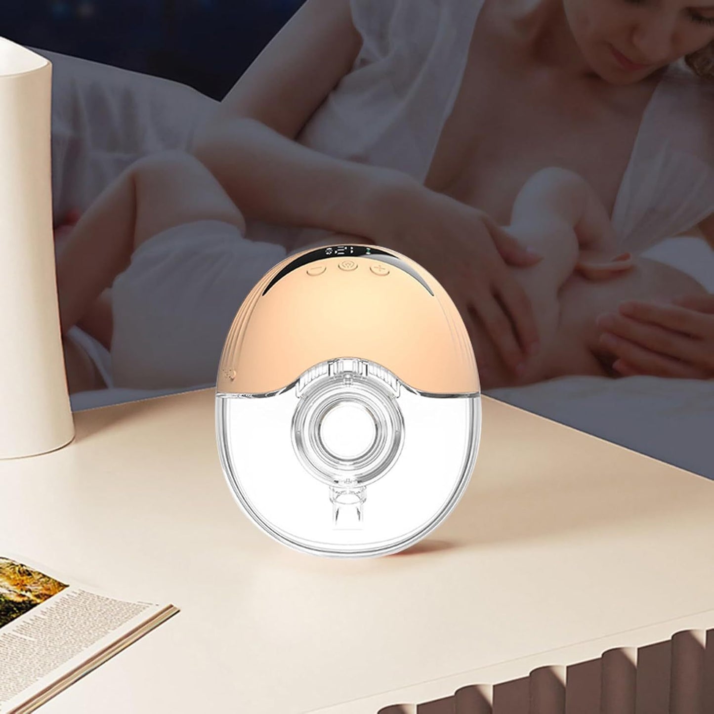 2pcs CHANG KUN Wearable Hand-Free Electric Breast Pump with LED Display and Rechargeable Battery