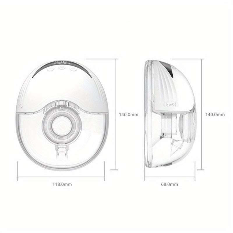 2pcs CHANG KUN Wearable Hand-Free Electric Breast Pump with LED Display and Rechargeable Battery