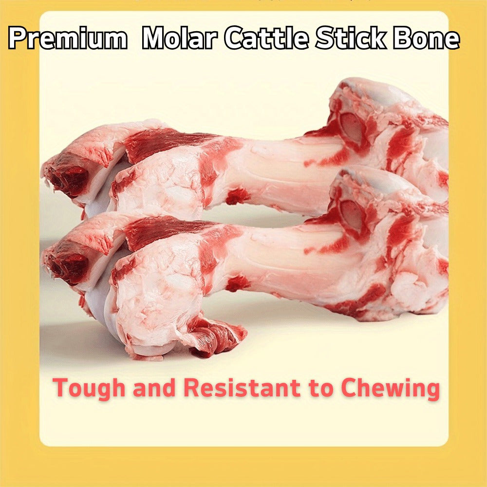 2 Count 6 Inch Beef Dog Bone Chew Toy Natural Tough High Protein Treat for Aggressive Chewers