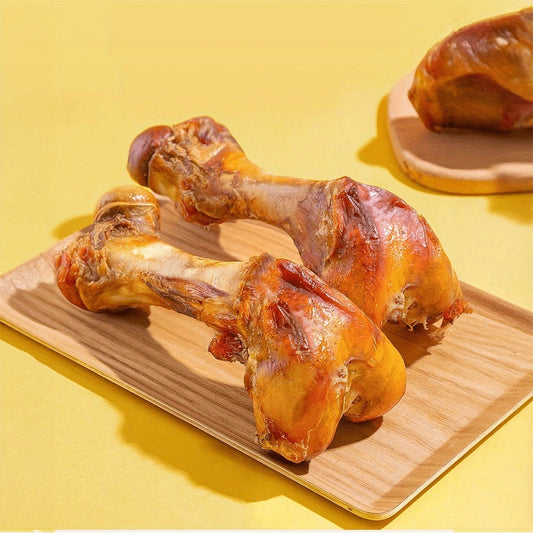 2 Count 6 Inch Beef Dog Bone Chew Toy Natural Tough High Protein Treat for Aggressive Chewers