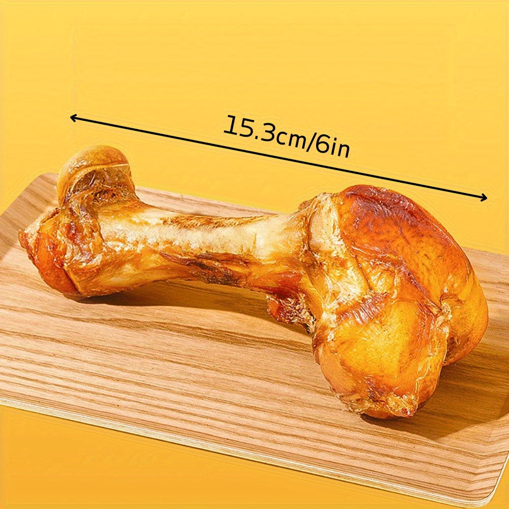 2 Count 6 Inch Beef Dog Bone Chew Toy Natural Tough High Protein Treat for Aggressive Chewers