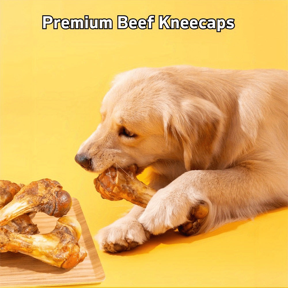 2 Count 6 Inch Beef Dog Bone Chew Toy Natural Tough High Protein Treat for Aggressive Chewers