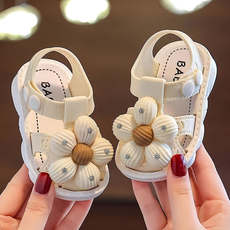 Vicvait Sandals Adorned with Beautiful And Trendy Flowers for Little, Lightweight And Breathable Sandals Suitable for All Seasons.