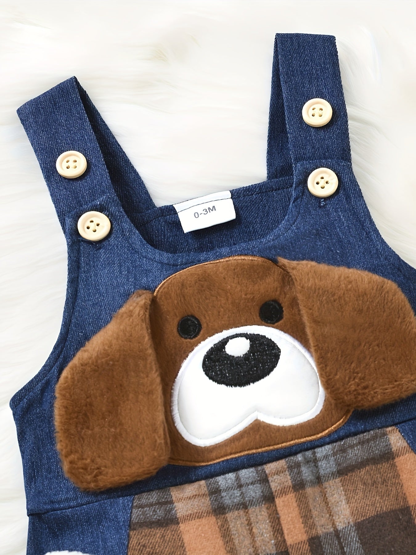 Baby Boy Clothes Infant Outfits Long Sleeve Plaid Bodysuit Romper + Jeans Overalls Jumpsuit Pants Sets 0-18 Months