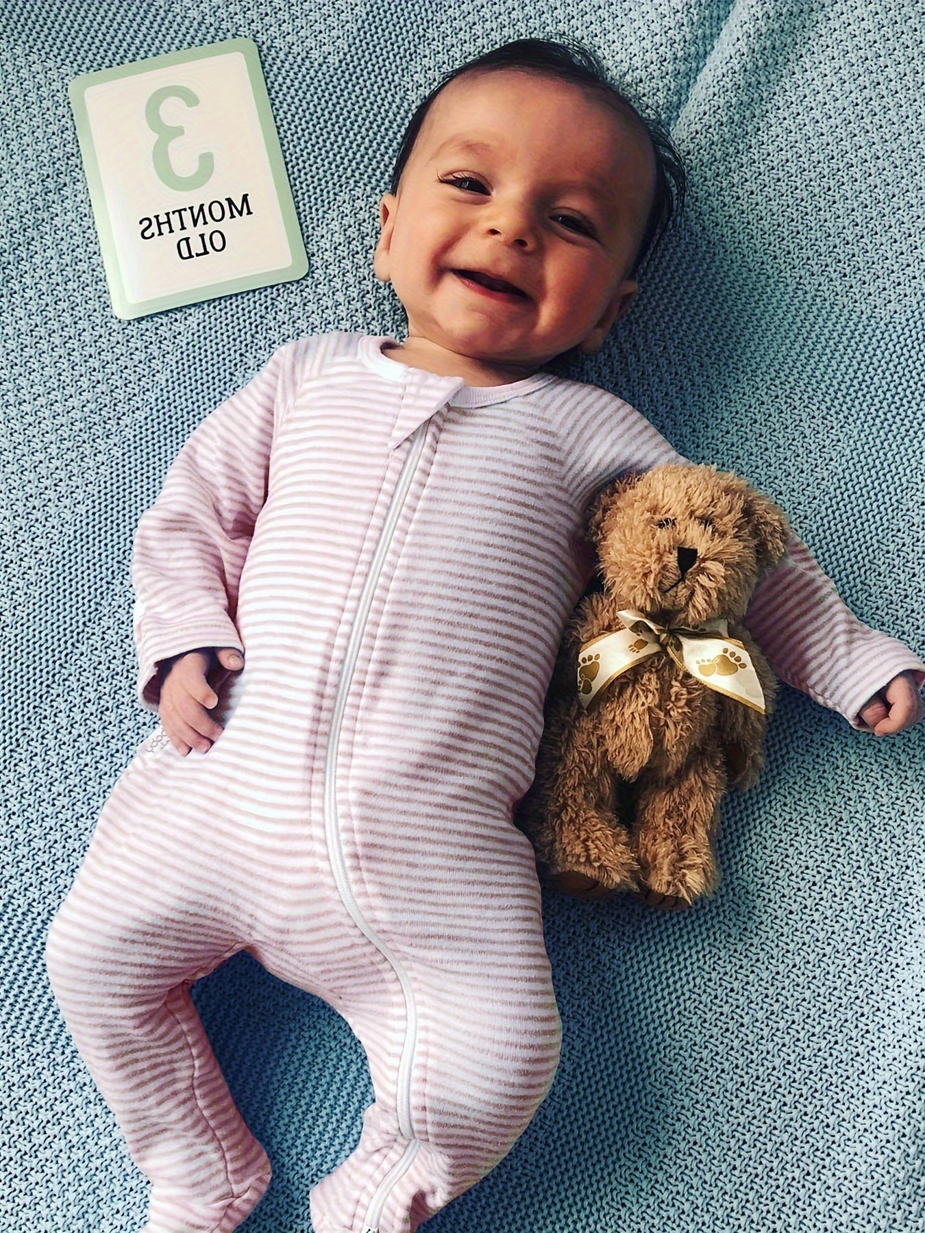 [Cute Cotton Rompers] 4pcs Cotton Youngsters Girls' Rompers | Cute Striped Crew Neck Onesies with Soft Skin-Friendly Foot Crawling Suit, 95% Cotton 5% Elastane Knit Fabric for Spring/Fall