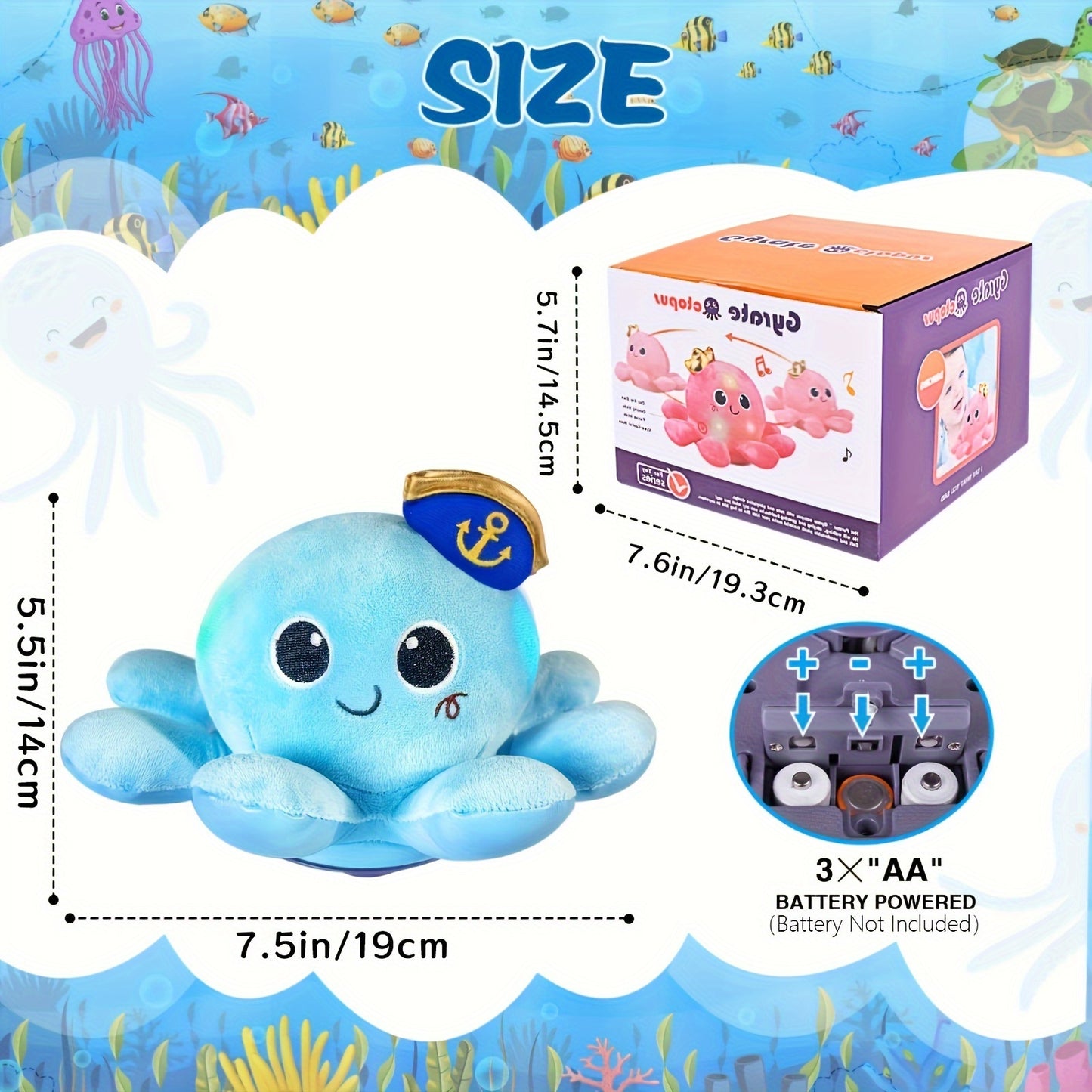 Baby Crawling Walking Plush Octopus Toy for Tummy Time and Music Development Gifts
