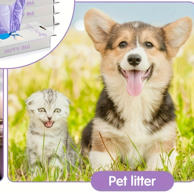 1600 Count Scented Baby Disposable Diaper Bags With Tie Handle for Pets and Babies