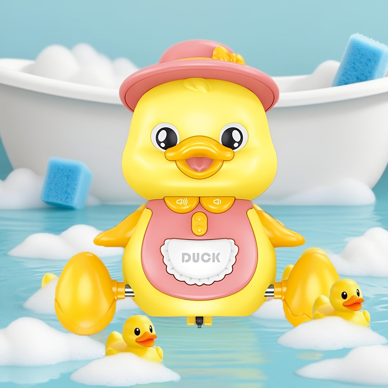 Music Duck Toy Set Glowing Crawling Moving Ducks Three Pack USB Charging Gift For Babies 6 Months Plus