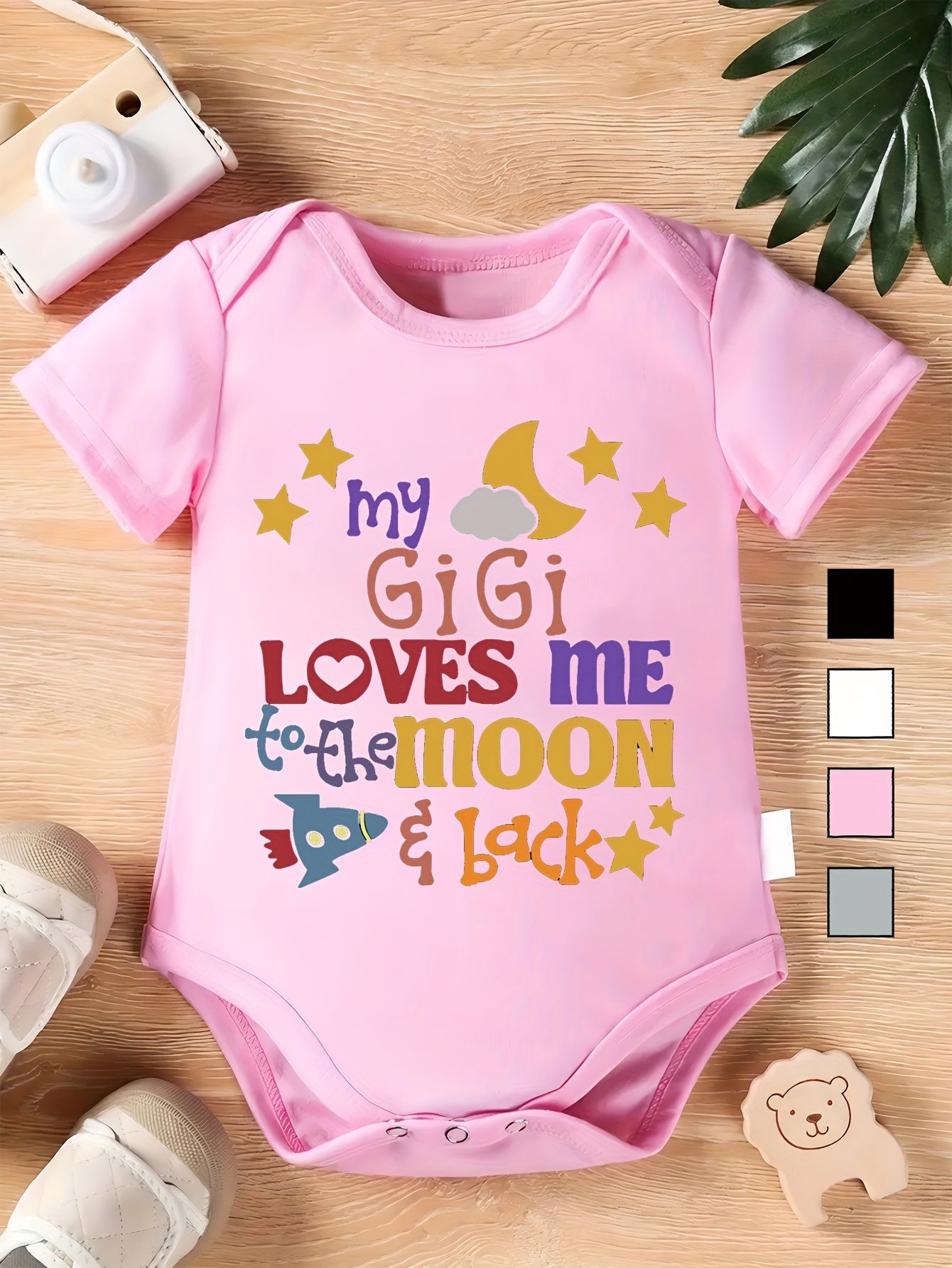 My GiGi Loves Me to the Moon Baby Girl Clothing Soft Cotton Spring Summer Outfit