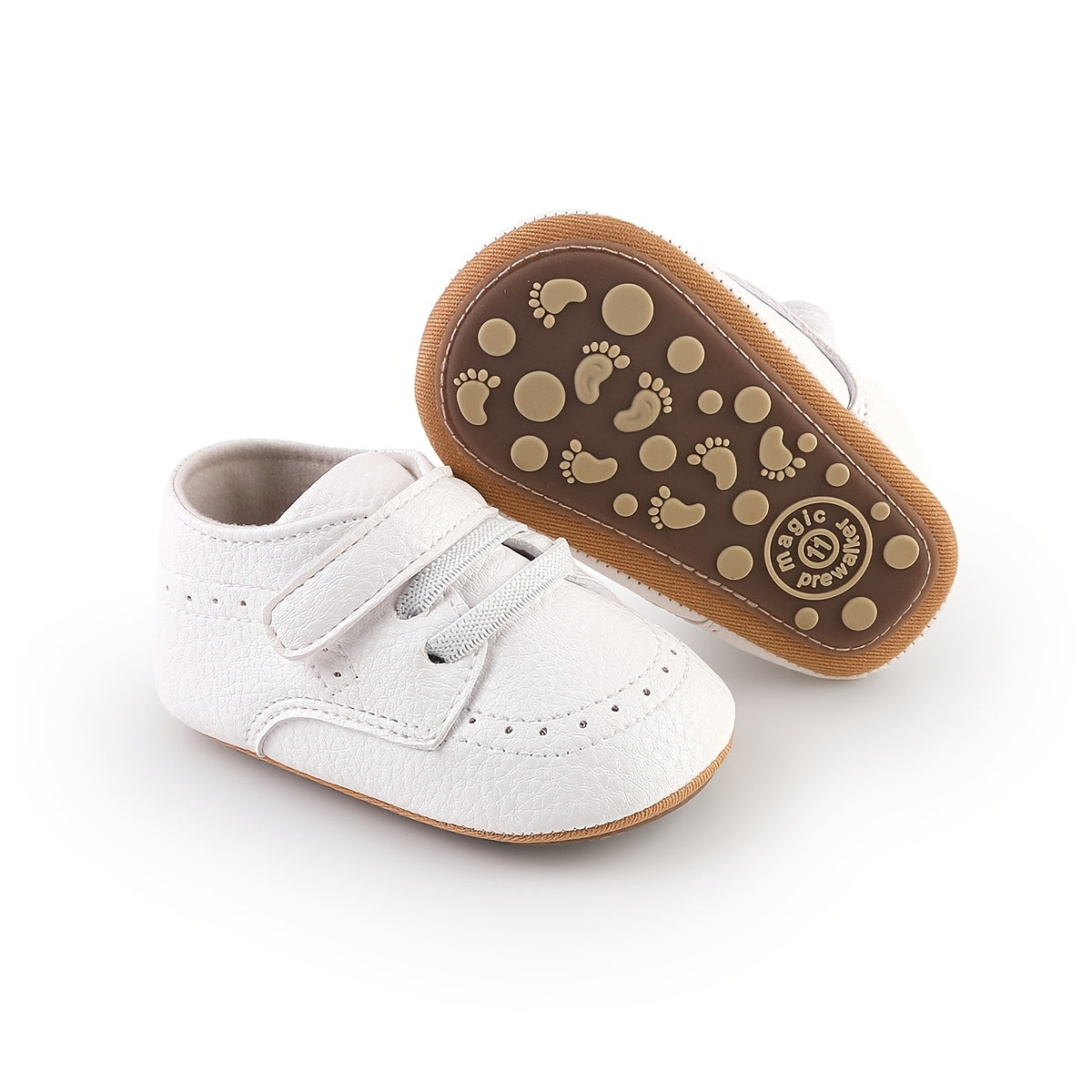 Spring and Autumn New Styles 0-1 Year Old Boys and Girls Solid Color Baby Casual Cute Flat Soft Sole Anti-Slip Casual Shoes