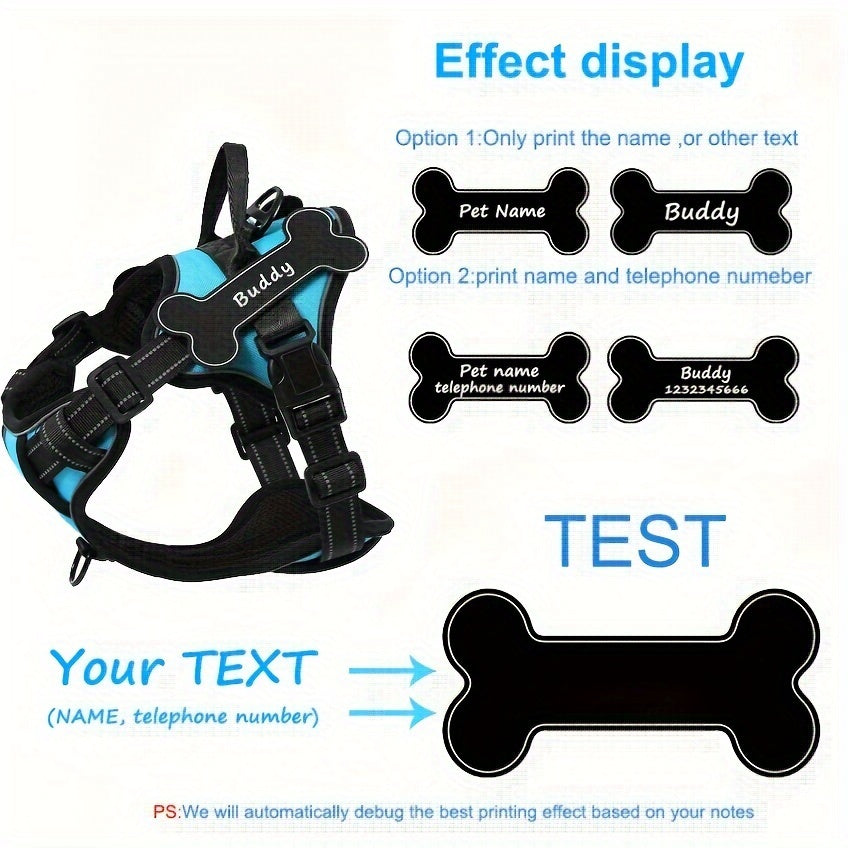 Personalized Dog Harness NO PULL Breathable Pet Harness Vest With Lovely Custom Patch Harness For Small Medium Large Dogs