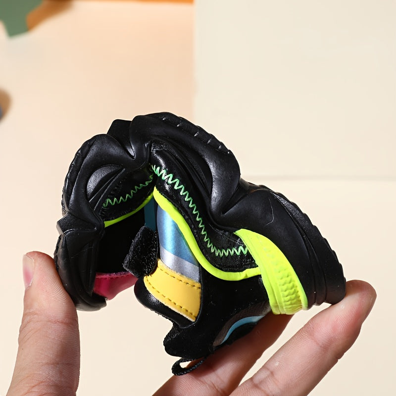 Stylish & Comfy Baby Boys' Low Top Sneakers - Lightweight Anti-Slip With Hook & Loop Fastener For Outdoor Activities!