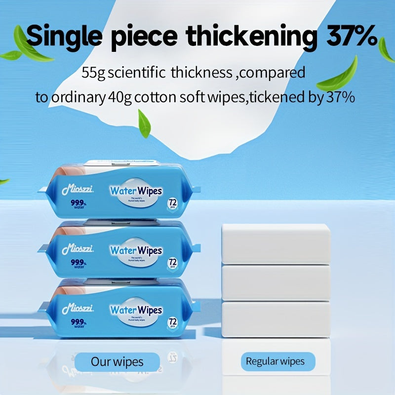 864pcs Water Wipes Pure Water Unscented & Hypoallergenic For Sensitive Skin Can Use Cleaning Wet Wipes Wipes Water Wipes 12 Packs Gifts For Family Mom - Loving Babies & Pets Shop
